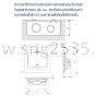 เต้ารับฝังพื้นเหลี่ยม Aluminum Diecast 3 ช่องแบบไม่มีอุปกรณ์ ผิวสีเงิน